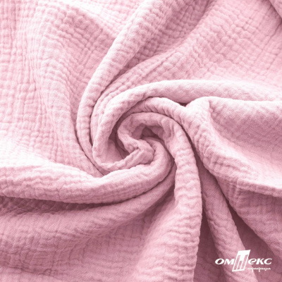 Ткань Муслин, 100% хлопок, 125 гр/м2, шир. 135 см   Цв. Розовый Кварц   - купить в Хасавьюрте. Цена 337.25 руб.