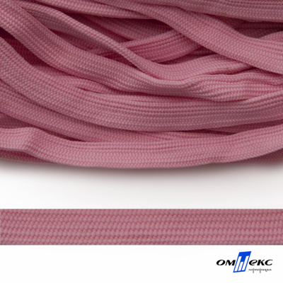 Шнур плетеный (плоский) d-12 мм, (уп.90+/-1м), 100% полиэстер, цв.256 - розовый - купить в Хасавьюрте. Цена: 8.62 руб.