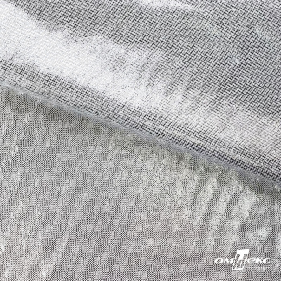 Трикотажное полотно голограмма, шир.140 см, #602 -белый/серебро - купить в Хасавьюрте. Цена 385.88 руб.