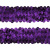 Тесьма с пайетками 12, шир. 30 мм/уп. 25+/-1 м, цвет фиолет - купить в Хасавьюрте. Цена: 1 098.48 руб.