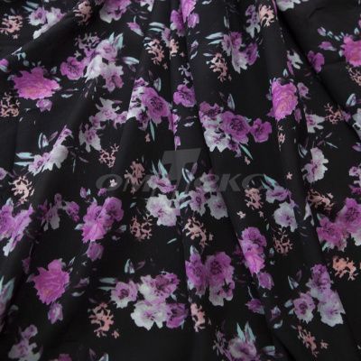 Плательная ткань "Фламенко" 20.1, 80 гр/м2, шир.150 см, принт растительный - купить в Хасавьюрте. Цена 241.49 руб.