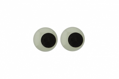 Глазки для игрушек, круглые, с бегающими зрачками, 8 мм/упак.100+/-2 шт, цв. -черно-белые - купить в Хасавьюрте. Цена: 28.86 руб.