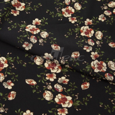Плательная ткань "Фламенко" 3.1, 80 гр/м2, шир.150 см, принт растительный - купить в Хасавьюрте. Цена 239.03 руб.