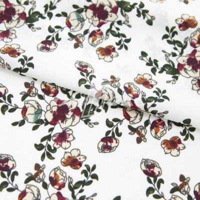 Плательная ткань "Фламенко" 23.1, 80 гр/м2, шир.150 см, принт растительный - купить в Хасавьюрте. Цена 264.56 руб.