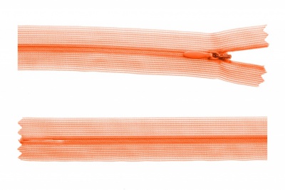 Молния потайная Т3 849, 20 см, капрон, цвет оранжевый - купить в Хасавьюрте. Цена: 5.12 руб.