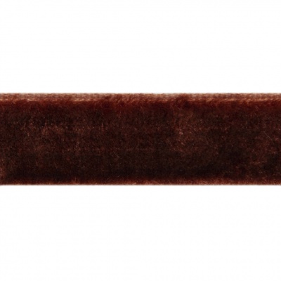 Лента бархатная нейлон, шир.12 мм, (упак. 45,7м), цв.120-шоколад - купить в Хасавьюрте. Цена: 396 руб.