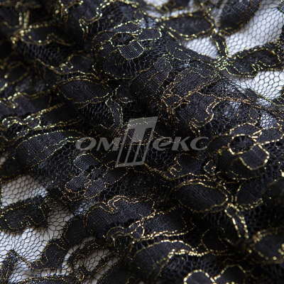 Кружевное полотно XD LACE 1-4, 80 гр/м2, шир.150см, цвет чёрный - купить в Хасавьюрте. Цена 248.45 руб.