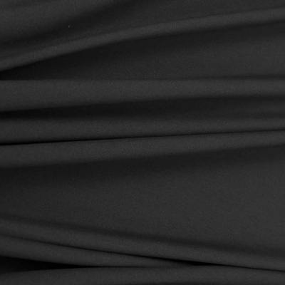 Костюмная ткань с вискозой "Рошель", 250 гр/м2, шир.150см, цвет чёрный - купить в Хасавьюрте. Цена 438.12 руб.